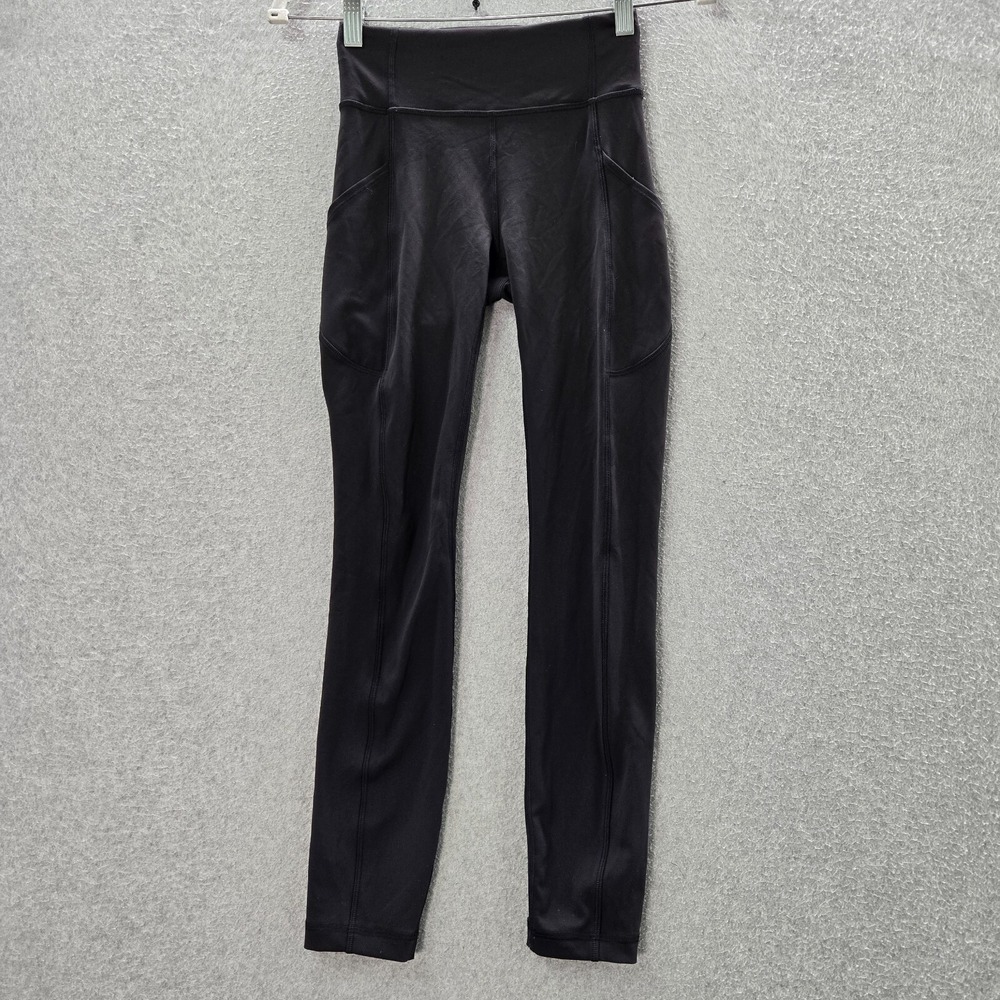 Lululemon Women Activewear Pants 2 Black Invigorate High Rise Tight 25"